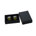 Luxury Cufflink Gift Box Custom Leather / Paper Material 60*60*35mm Size