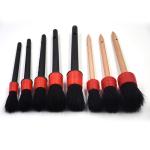Natural Boar Hair Car Detailing Brushes , Auto Wheel Cleaning Brushes