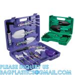 10Pcs Garden Tools Set Mini With Purple Floral Print For Planting Weeding Garden