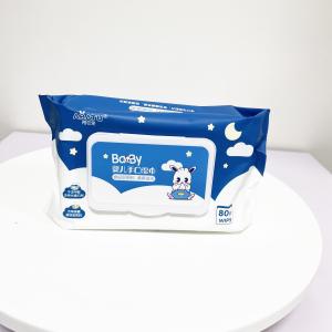 China Eco Friendly Unscented Wet Wipes Cleaning Wet Tissue 80CT Flip Lid For Babies factory