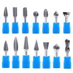Solid Carbide Rotary File Set Sliver Color For Carbion Fiber Dental Lab F1225