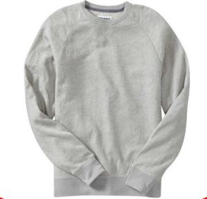 China cheap blank cotton fleece men's hoodies,wholesale plain crewneck sweatshirt factory