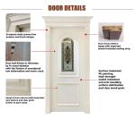 Composite Finished Interior Wooden Glass Doors Eco Friendly SGS Approved