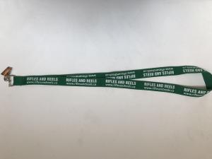 China Customed Promotion Silk Screen Lanyards with Neck strap / Nylon id badge lanyard factory