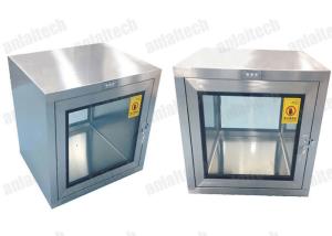 China Electronic Interlock SUSQ195 Clean Room Pass Box , 0.45m/S Lab Pass Through Box factory
