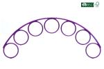 Betterall Purple Arc - shaped Curved Seven Holes PVC Metal Hanger for Ties