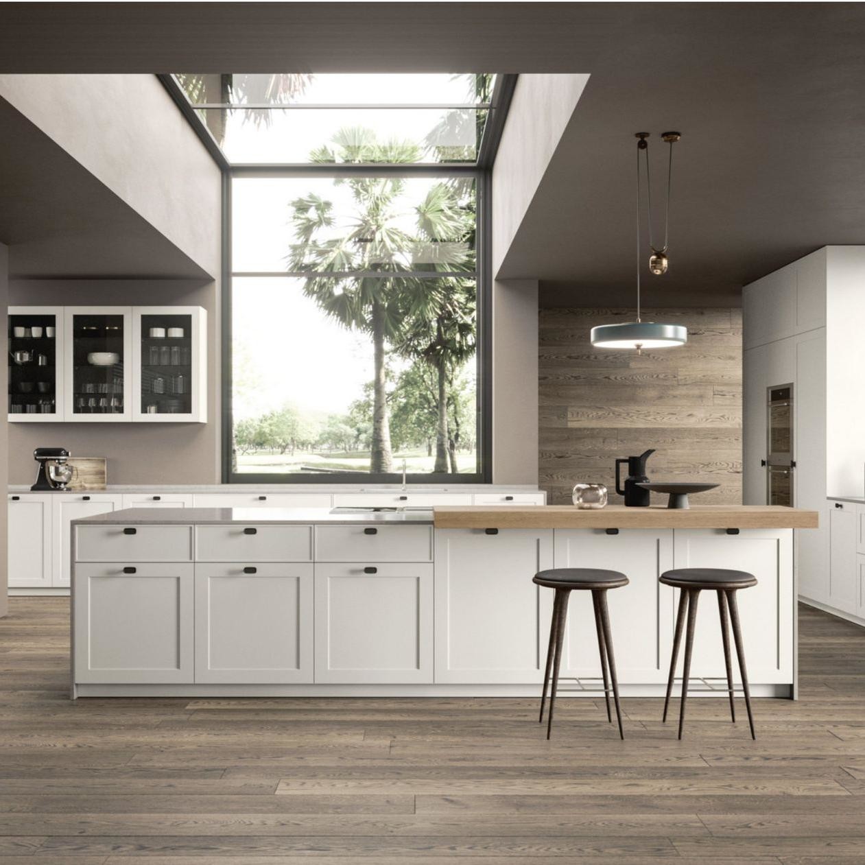 Complete Modern Designs Kitchen Furniture White Shaker Lacquer Kitchen Cabinet For Contractors