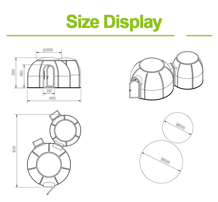 ISO Glamping Bubble Tent 100% UV Resistance Outdoor Bubble Dome