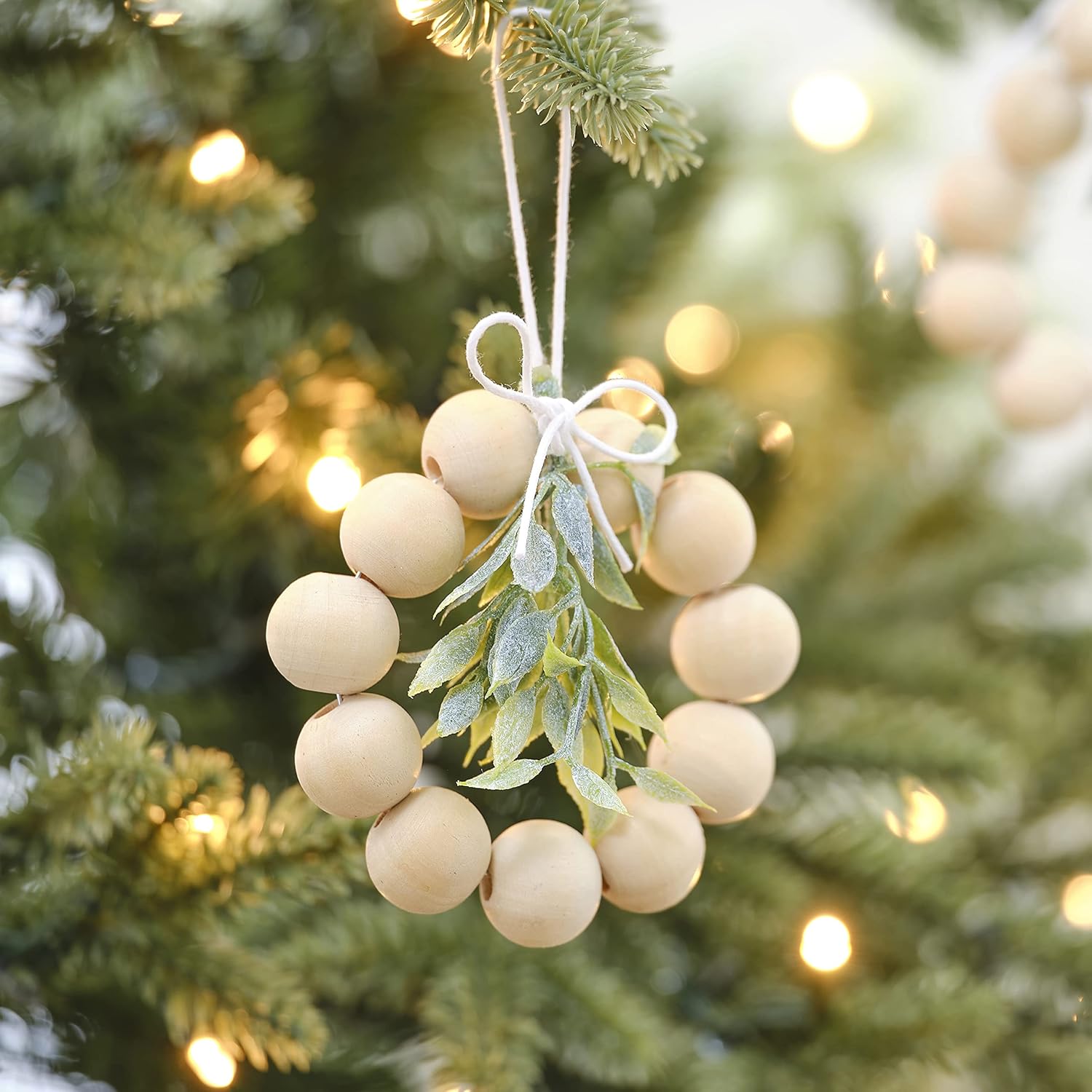 Ginger Ray Wooden Bead Scandi Christmas Tree Contemporary Holiday Decor