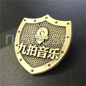 China Music company antique metal badges made to order, music company listed commemorative badges customized factory