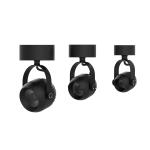 Round LED Track Spotlights Black Color 90 Degree Rotable Multilayer Protection