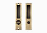 Brass Sliding Door Lock Set Handles Gold PVD Black For Interior Living Room