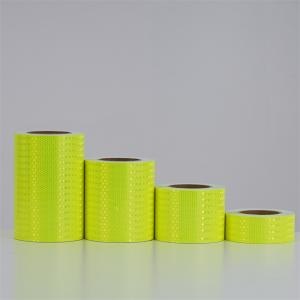 China Fluorescent Yellow Green Reflective Safety Marking Tape For Trailer Truck Car Motorcycle on sale