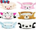 Wholesale Price Plush Stuffed Cow Shape Pet Bed for Puppy Cat Dog