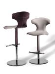 Adjustable Stylish Bar Stools Modern White Minimalist SS Base For Casual