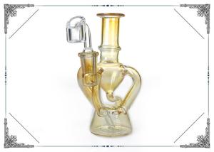 China Mini Dab Oil rig Glass Recycler Bong With Quartz Banger 14.4mm Joint Pipe factory