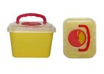 5 Litre Sharps disposal container, Sliding Lid, Red,Sharps Container |