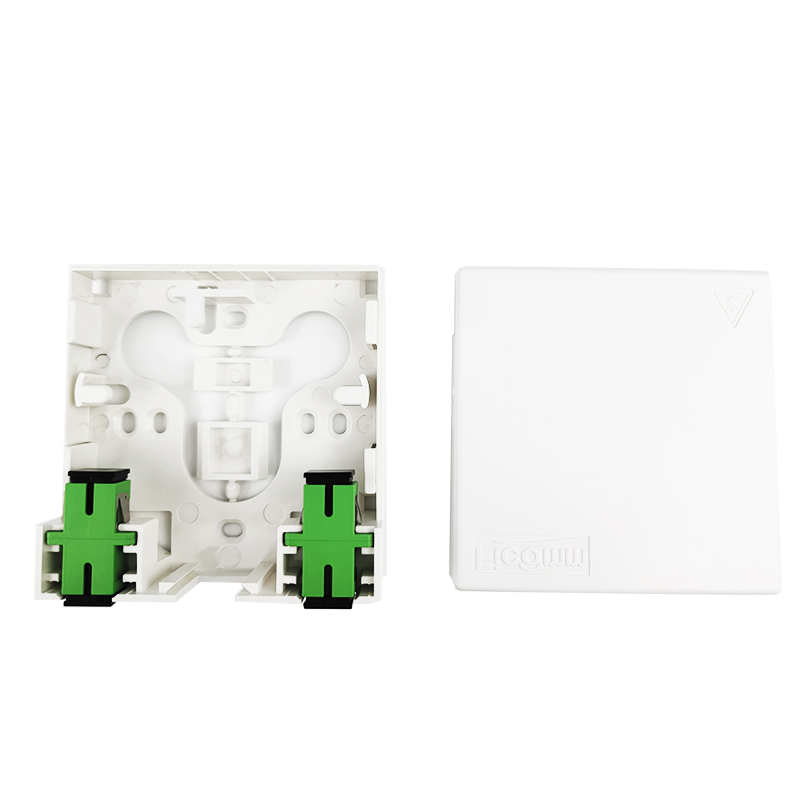 SC APC Plastic Fiber Optic Faceplate Socket Panel 2 Cores for Indoor FTTH and PC ABS