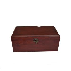 China Customized Luxury Solid Wooden Wine Packaging 9mm Thickness 34.5x17x9cm factory