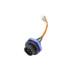 Electrical Male Panel Mount Waterproof Connector IP67 Black Crimp Termination