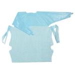 Disposable Hospital Cpe Blue Isolation Gown With Long Sleeves For Civil Usage