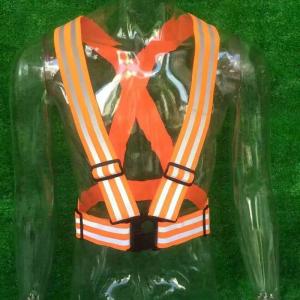 China Fashion Motorcycle Bike Drivers Cyclists Fluorescent Reflective Strap Safety White Vest Belt Clothing factory
