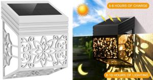 China waterproof solar garden lights outdoor LED lighting for fence wall park patio light factory