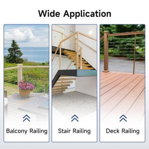 316 Stainless Steel Cable Railing Kit with Turnbuckle Tensioner