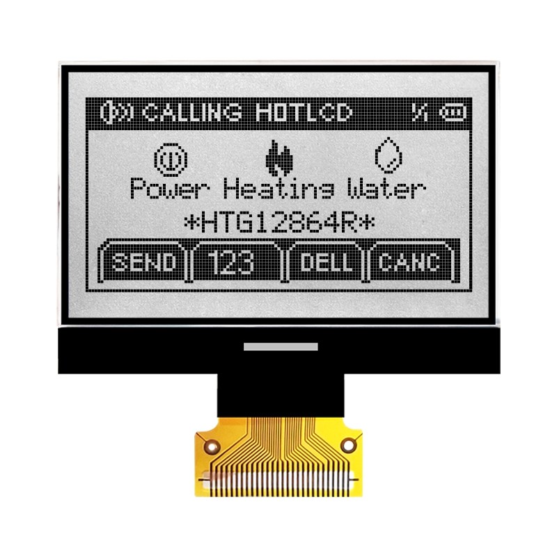 Graphic 128X64 COG LCD Module ST7565R Positive Gray Reflective