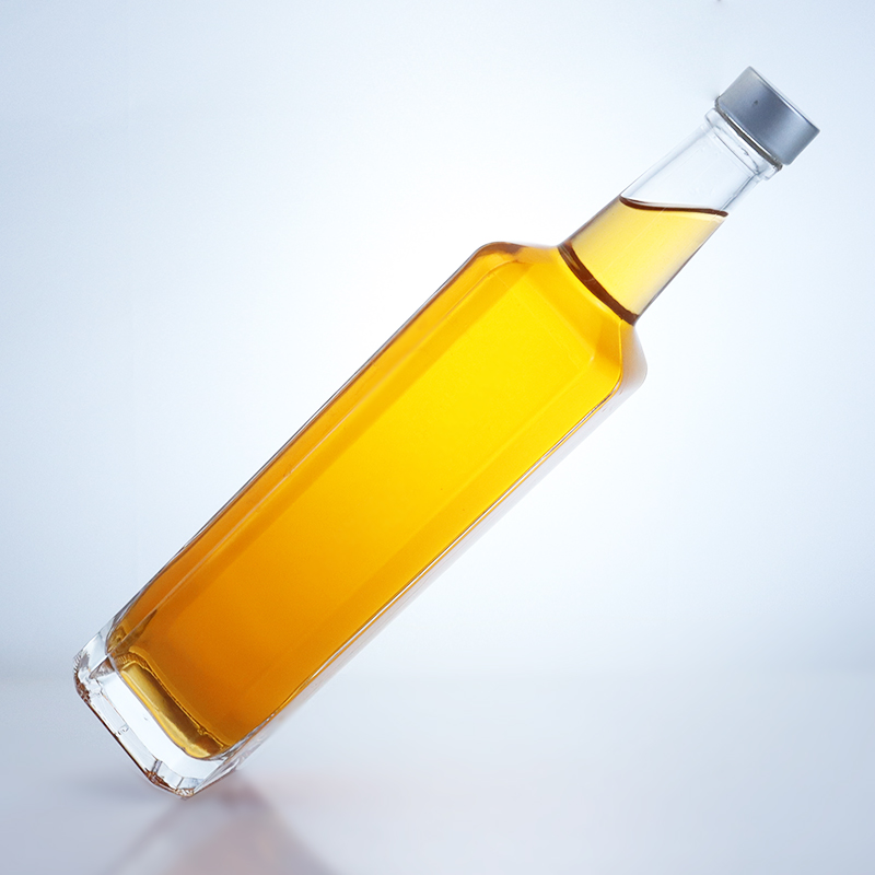 500ml 750ml Square Whiskey Vodka Bottles for Screw Top Tequila Glass Liquor Bottles