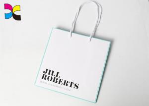 China Golden Foil Stamping Logo Printed Paper Bags Matt Lamination Surface With Coloful Handle factory