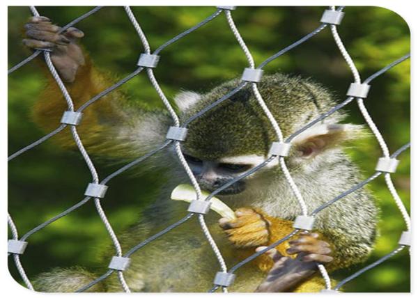 Hand Woven Stainless Steel Cable Netting Wire Mesh Monkey Enclosure SGS