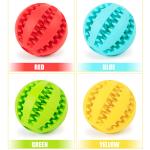 Dog Chew Toy BallsPet Food Feeder Chew Tooth Cleaning Ball Durable Soft Bite