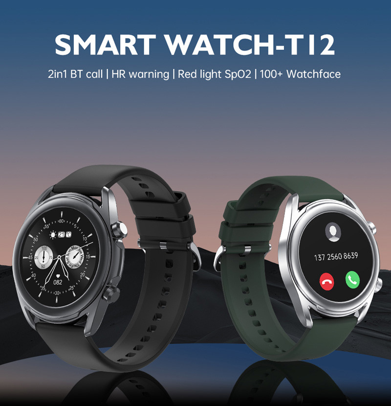 Smart Sports Bracelet Heart Rate Android Smart Watch 1.28 Full Circle Full Touch