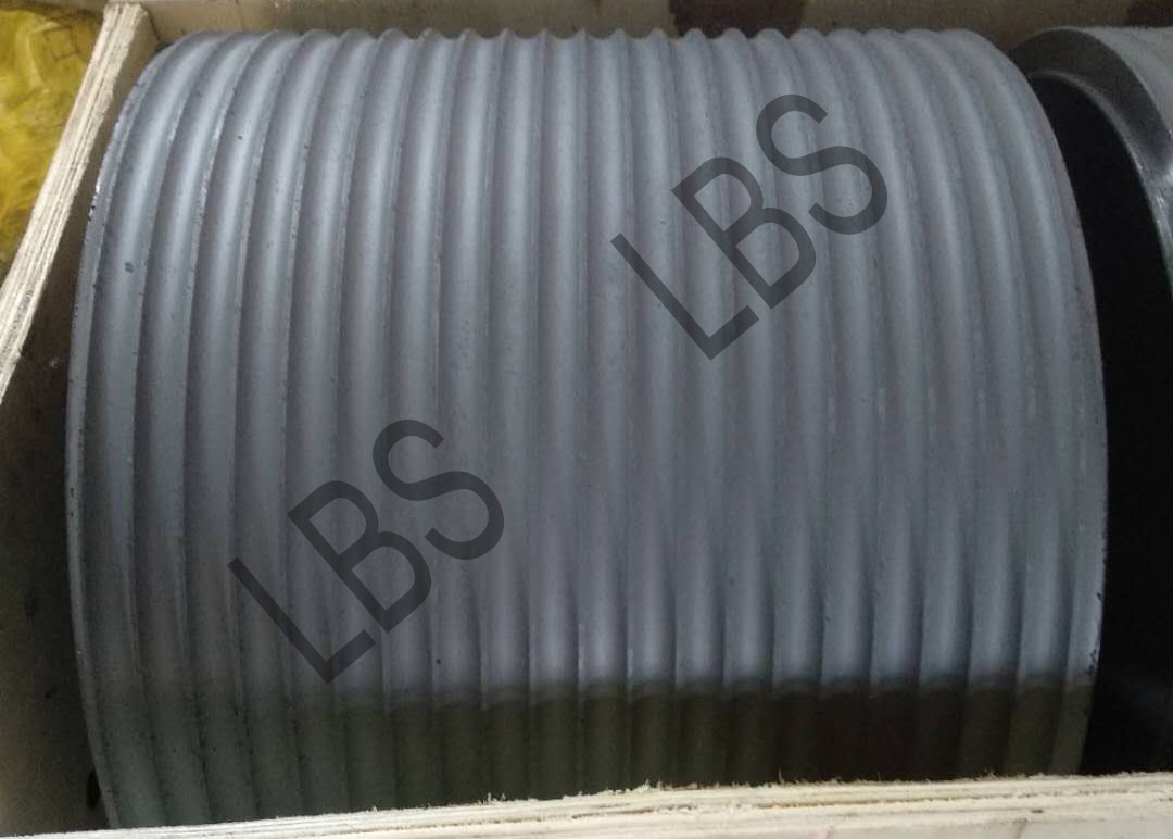 Wire Rope Grooved Drum With Righ T Hand Rotation Winch Drum