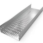 Silver Stainless Steel Cable Tray Corrosion Resistance Wall Mounted Installation