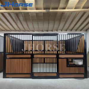 China Powder Coated European Horse Stalls Front Panels Bamboo Fillin Wood Weatherproof for Farms factory