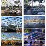 15x40m Large Transparent Aluminum Alloy Event Party Wedding A Shape Tent