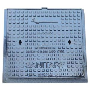 China Square Anti Theft Manhole Cover , Ductile Iron Manhole Cover With Lock factory