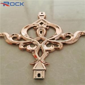 China 7*15 golden pink UV electroplate Extrusion aluminum profiles flower for georgian double glazing factory