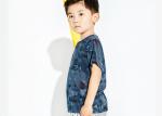 Simple V Neck Boys Short Sleeve T Shirts , Boys Summer Clothes Reactive Printing