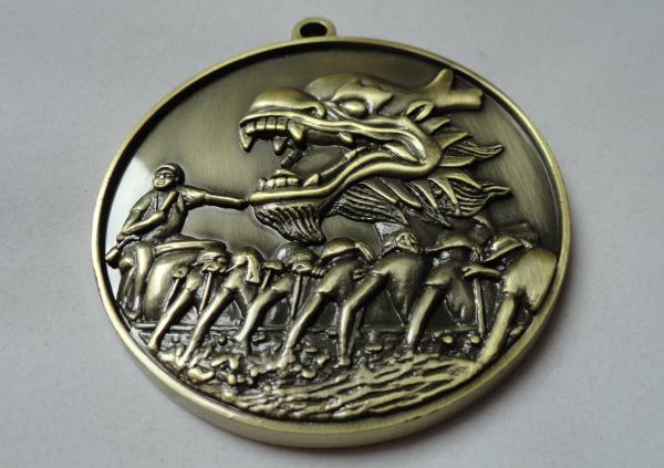 Custom Zinc Alloy / Pewter / Dragon / Brass Boat 3D Die Cast Medals for Souvenir
