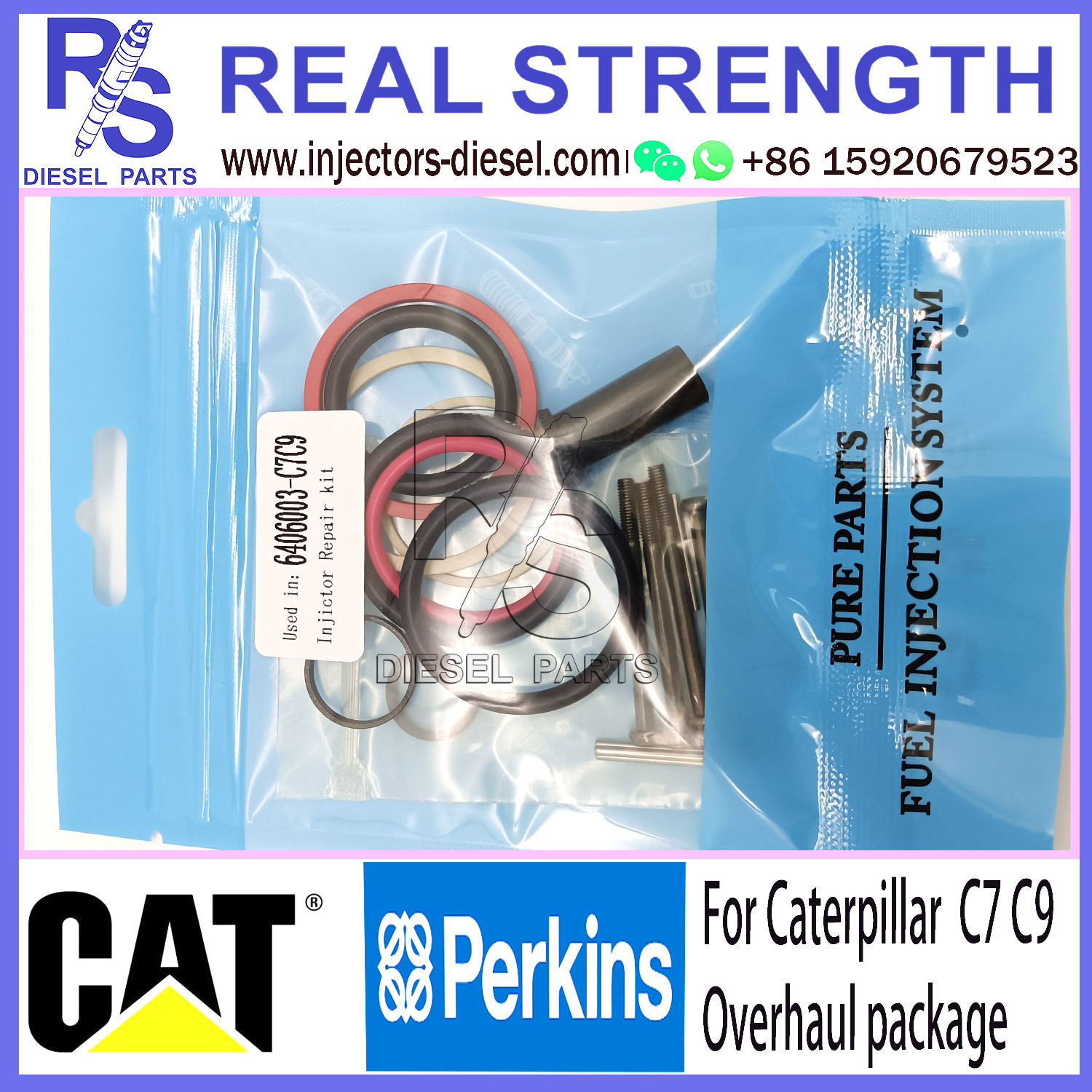 C9 Fuel Injector Rebuild Kit ISO Standard Caterpillar C7 Injector