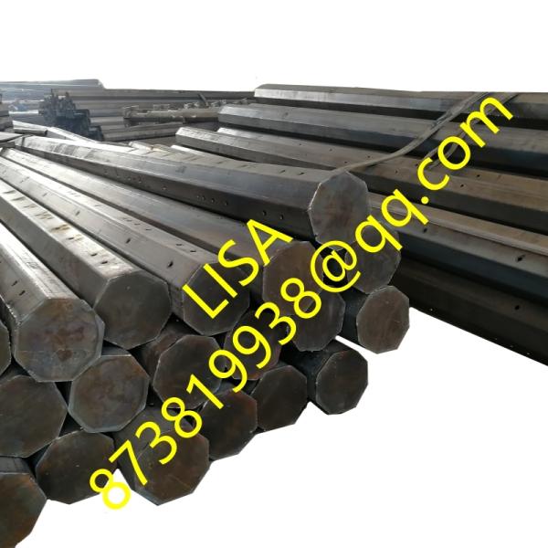 355Mpa Octagonal Metal Utility Pole Hot-Dip Galvanized Steel Poles