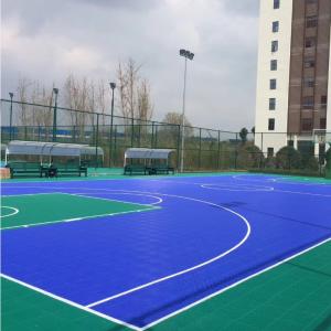 China Durable PP Interlocking Sports Flooring , Scratch Resistant Outdoor Sport Court Tiles factory