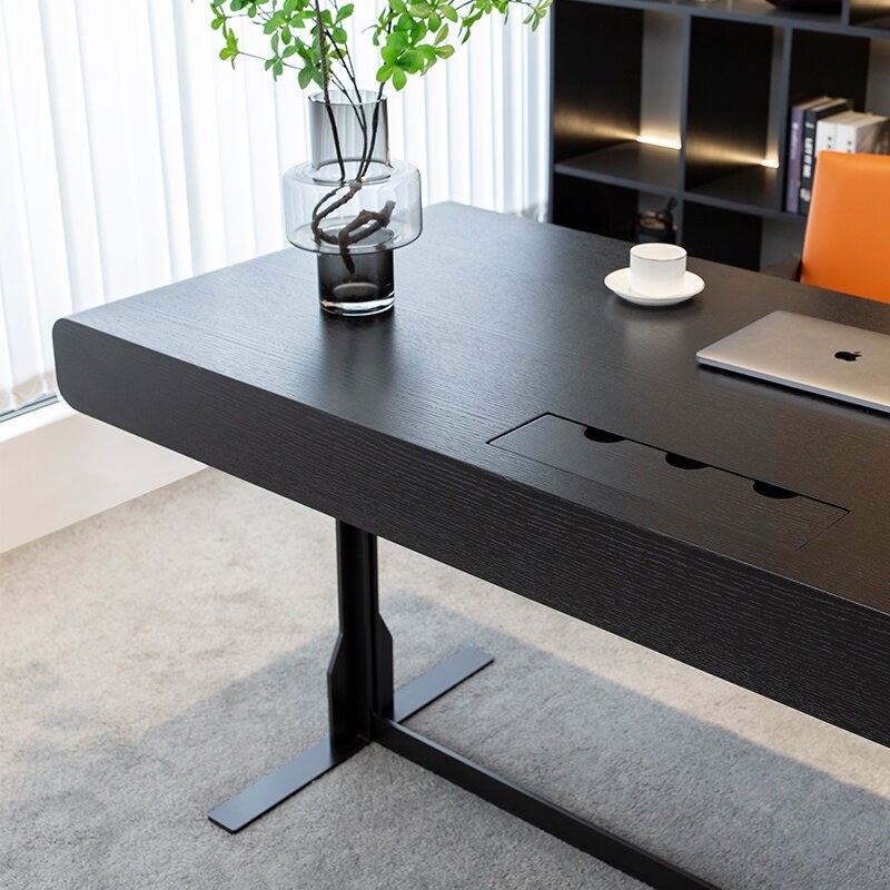 Italian Style Simple T Leg Writing Desk for Commercial Home
