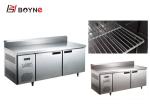 0.4L Industrial Catering Fridge Stiainless Steel Under Counter With Backsplash
