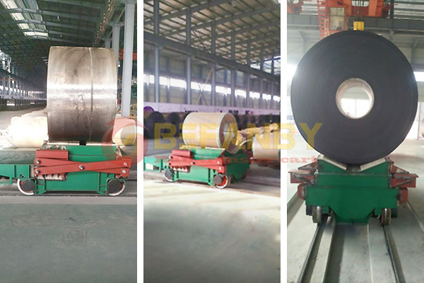 Box Beam Structure Hydraulic Lifting Device , Customized Industrial Material Carts