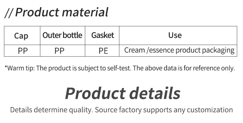 Double Wall PP 100g 3.38oz Cosmetic Jars for Body Butter Jars Cream Material Face Mask Hair Oil Packaging Containers