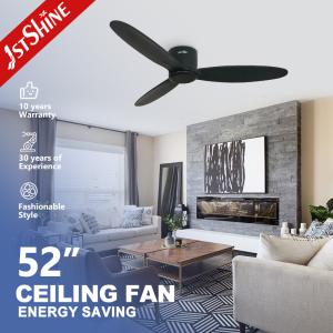 China 52'' Noiseless Motor Remote LED Ceiling Fan With 3 Wood Blades factory